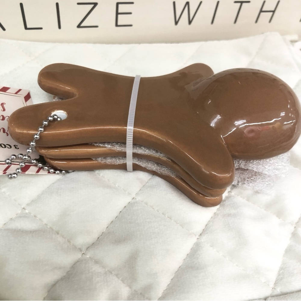 SOLD NWT - Gingerbread Man Figural Ceramic Measuring Spoons 3 Count - Picture 3 of 3